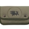 Januel – Pochette à Balles Genet – Cartouchière de Ceinture – pour Balles de Carabine de Chasse – Chasse en Battue – 10 Tubes – Tissus Polyester – Ecusson Sanglier – Verte Taille Unique