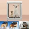 Porte d’écran pour animaux de compagnie, porte à écran verrouillable, porte magnétique auto-verrouillable, kit de sécurité pour chiens de grande taille Blanc