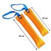 Bull Fit Boudin À Mordre Jouet pour Chien, 25 cm, 1 Anse, en Tuyaux De Lance À Incendie - Dummy Rouleau d'apprentissage Flottant - Robuste Boudin Mordant Chien, Orange