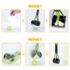 HyAiderTech Pelle Ramasse-Crottes Pliable pour Chien et Chat Pet Long Manche Pooper Scooper, Facile à Déjections Ramasse, Noir & Pourpre (Vert)