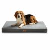Bedsure Matelas Mémoire de Forme – Coussin pour Chien Grande Taille Orthopédique, Tapis Lavable et Antidérapant, Lit pour Chien Intérieur, Gris, 89x56cm