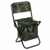 Chaises de pêche pliantes avec dossier et sac isotherme, siège de sac à dos portatif pour le camping en plein air, siège de transport, tabouret de dossier léger pour la pêche, le camping, la randonnée