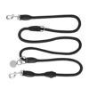 lionto Laisse de Chien réglable Laisse multifonctionnelle Laisse Double Laisse de Chien Freestyle Laisse de couplage Longueur 200 cm, Noir
