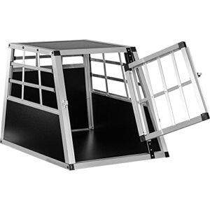 Cage de transport pour chien en fil métallique avec plateau de sol, double  porte, pliable, taille S : 63 x 44 x 50,5 cm