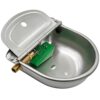 Abreuvoir pour Bovins en Acier Inoxydable Avec Vannes en Cuivre Réglables de 1/2″ Bol à Eau Automatique pour Animaux avec Bouchon de Vidange pour Boeuf Chevaux Chèvre Mouton Boeuf Chien