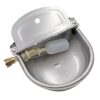 Abreuvoir en Acier Inoxydable Avec Bouchon de Vidange et Connecteur en Laiton, Abreuvoir Automatique Avec Valve à Flotteur Réglable pour Bétail, Cheval, Chien, Chèvre, Cochon
