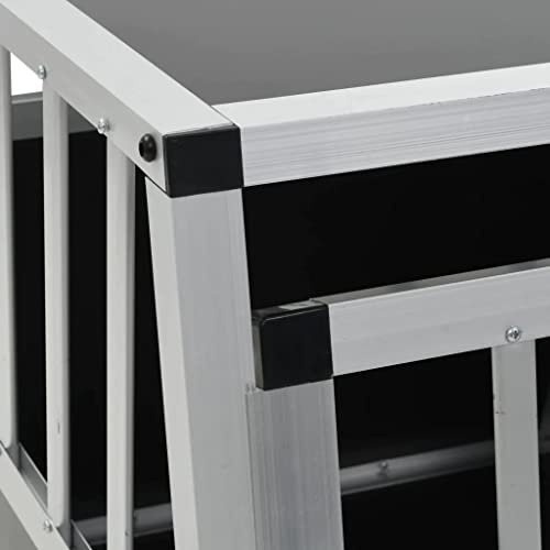 vidaXL Cage pour chien, niche pour chien avec double porte, niche transparente adaptée au coffre de la voiture, cage de transport portable pour chiot