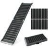 COSTWAY Rampe pour Chien Pliable avec Garde-Corps, Rampe Chien Voiture Antidérapante, Verrouillage, Poignée, Cadre en Métal sans Assemblage, pour Camions, SUV, Lits Surélevés, Charge 60 kg, Noir