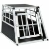 TecTake Cage Box Caisse de Transport pour Chien Mobile Aluminium – diverses Tailles au Choix – (Simple/Petit | No. 400548)