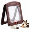 Fermeture De Chatière Porte Intérieure Chatière Chatière Verrouillable Porte Tunnel Animaux Compagnie La Porte Chat à Verrouillage Manuel à 4 Voies s’Installe Facilement Pour Les Chats Chiens Bruns