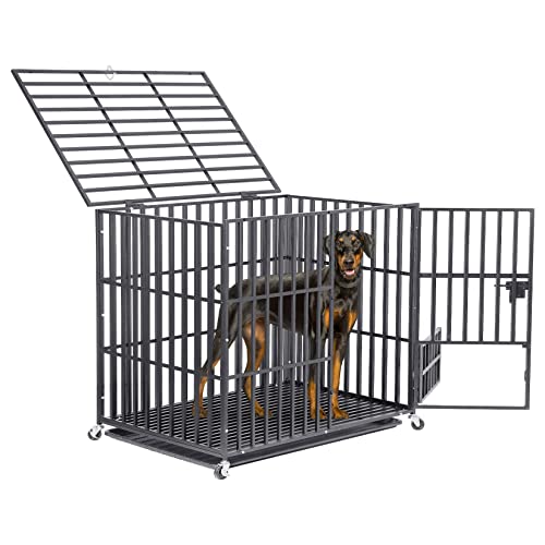 BingoPaw Cage Chien Interieur Solide: Caisse de Transport Double sur  Roulette Grande Taille - Cages Deux Niveaux Robuste Extérieur pour Grand  Chiens en Métal avec 2 Plateau Amovible 95x57x144.5cm - ProChasse