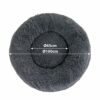 lionto Panier Rond Chien Coussin Chat Panier Donut, (3XL) 100 cm Ø Gris Foncé