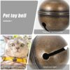EXCEART 5Pcs Grelot Cru Ton Décoratif en Cuivre Antique Charme de La Chaîne Clé de Cloche pour Pendentifs Chat Jouets Animaux Arbre de Noël Décoration Artisanat