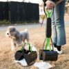 HyAiderTech Pelle Ramasse-Crottes Pliable pour Chien et Chat Pet Long Manche Pooper Scooper, Facile à Déjections Ramasse, Noir & Pourpre (Vert)
