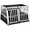 TecTake 800350 Cage Box Caisse en Forme de Trapèze Aluminium – diverses Modèles (104×90,5x71cm avec séparation | No. 402227)