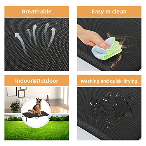 FAYDUDU Lit Chien Surélevé Rafraichissant Lit de Camp pour Chiens Chats Animaux de Compagnie Intérieur Extérieur Panier Chien de Grande Taille Coussin Chien Indestructible (XL)