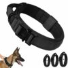 Collier Chien Tactique Réglable avec Poignée de Commande – Collier pour Chien Boucle en Métal Idéal pour Chiens de Travail et Toutes Tailles (Noir, M)