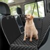 Housses de Siège d’auto pour Chien, Protection Banquette d’arrière Tansport en Voiture avec Fenêtre de Visualisation, Imperméable et VUS, 145 x 136 cm, Noir