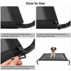 Nwayd Lit surélevé et aéré，Matelas épais Assorti，Berceau pour Chien surélevé refroidissant，Cadre d'été Portable et Durable avec Filet Respirant，Disponible en différentes taillesXL（122 * 71 * 21cm）