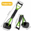 HyAiderTech Pelle Ramasse-Crottes Pliable pour Chien et Chat Pet Long Manche Pooper Scooper, Facile à Déjections Ramasse, Noir & Pourpre (Vert)