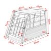 EUGAD Cage de Transport pour Chien en Voiture, Box de Transport Aluminium et MDF pour Petits ou Monyens Chiens, Bouledogue, Beagle, Terrier, Shiba inu, 69x54x50cm