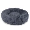 lionto Panier Rond Chien Coussin Chat Panier Donut, (3XL) 100 cm Ø Gris Foncé