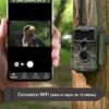 GardePro E6P Caméra de Chasse, WiFi, Batterie Rechargeable 8000 mAh, 64MP 1296P, Caméra E6P No Glow Infrarouge Vision Nocturne, Champ de Vision Large de 110°