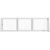 PawHut Barrière de sécurité pour Chien barrière de Protection à 3 Panneaux rétractable 71-190 cm clôture pour Animal Domestique en Bois – dim. 71-190L x 38,5l x 56H cm Blanc