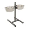 Trixie Porte-gamelle pour chien, 2 x 2,8 L (diamètre 24 cm), réglable en hauteur jusqu’à 50 cm, Noir