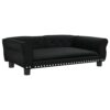 vidaXL Lit pour Chien Noir 95x55x30 cm Similicuir