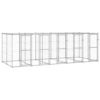 Susany Cage d’extérieur Chenil extérieur Chenil Polyvalent pour Chiens Acier Galvanisé avec Toit 12,1 m²