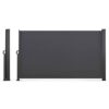 IDMarket – Paravent extérieur rétractable 160 x 400 CM Gris Anthracite Store latéral