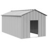 vidaXL Niche pour Chien avec Toit Noir 114x202x101 cm Acier galvanisé
