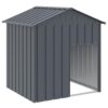 vidaXL Niche pour Chien avec Toit, Abri pour Chien avec Loquet, Cage pour Animaux de Compagnie, Maison d’Extérieur Patio, Anthracite 117x103x123 cm
