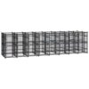 Susany Chenil d’extérieur pour Chiens Cage d’extérieur Chenil Polyvalent pour Chiens Chenil pour Chien Acier 14,75 m²