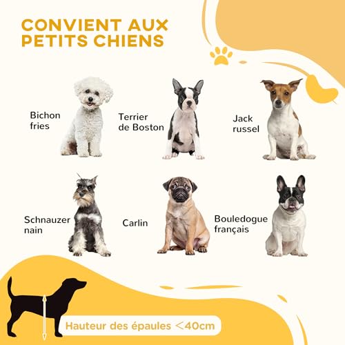 PawHut Barrière de sécurité pour Chien barrière de Protection à 3 Panneaux rétractable 71-190 cm clôture pour Animal Domestique en Bois - dim. 71-190L x 38,5l x 56H cm Blanc
