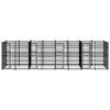 Chenil d'Extérieur pour Chiens Acier 14,75 m² Cage Niche Enclos Chiots