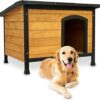 Niche Chien Bois pin Haute qualité avec Toit ouvrant Carlo- Idéal pour l’extérieur 3 Tailles au Choix (Carlo L)