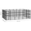 Susany Chenil d'extérieur pour Chiens Cage d'extérieur Chenil Polyvalent pour Chiens Chenil pour Chien Acier 22,12 m²