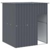 vidaXL Niche pour Chien avec Toit Anthracite Acier galvanisé, Cage de Chien, abri pour Chien, Cage pour Animaux de Compagnie, Cage pour Chien