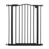 PawHut Barrière de sécurité pour Chien Extensible 74-80 cm, barrière d’escalier à Fixation par Pression sans percer, Double Verrouillage, Fermeture Automatique, Hauteur 94 cm, Noir