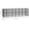 Susany Chenil d'extérieur pour Chiens Cage d'extérieur Chenil Polyvalent pour Chiens Chenil pour Chien Acier 12,9 m²