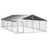 Bussandri Exclusive – chenil pour chien extérieur avec toit 600x300x150 cm