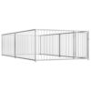 Chenil Extérieur pour Chiens 2x4x1m Cage Clôture Enclos Chiots Animaux