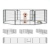 Qianruida Parc pour Chien Métal 80cm x 60cm Haut Enclos Chiots Intérieur et Extérieur Clôture Pliable 12 Panneaux