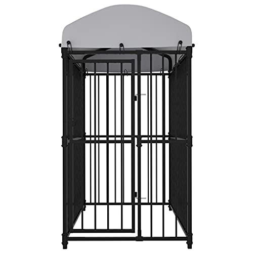 Chenil Extérieur avec Toit 150x100x175 cm Enclos Niche Cage Chiens