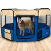 BIGWING STYLE Parc Pliable à Chiots Chien Chaton Chat Lapin Enclos Facile à Installer Parfait pour Chiens Jouer dans la Jardin Taille Disponnible