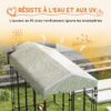 PawHut Chenil d'extérieur enclos 3m² avec auvent imperméable pour Grand Chien, Porte verrouillable 239L x 121l x 183H cm