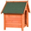 tectake® Niche pour Chien Exterieur en Bois Maison Chien Exterieur avec Toit Pointu Rabattable en Bitume résistant Niche pour Chien isolée Cabane Bois pour Chien pour Jardin, Cours, Veranda, Patio