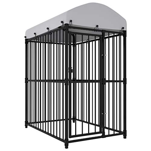 Chenil Extérieur avec Toit 150x100x175 cm Enclos Niche Cage Chiens